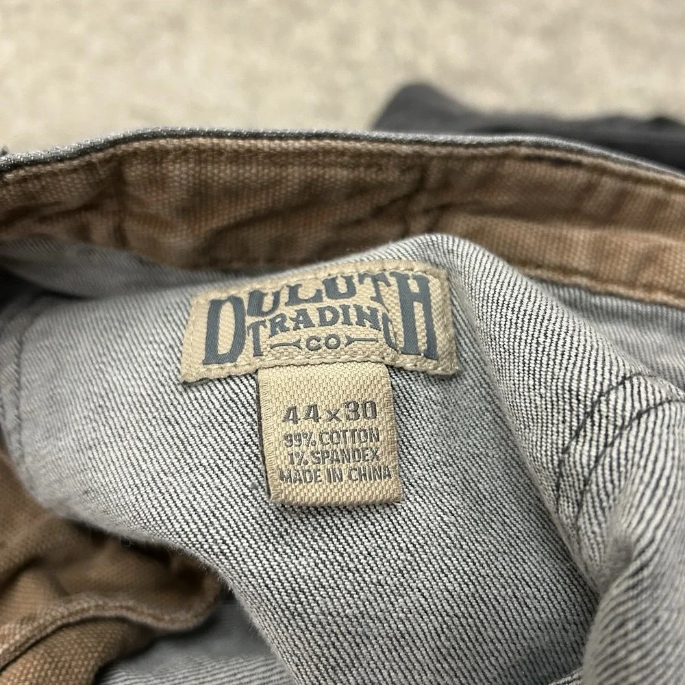 Duluth Trading Flex Ballroom Jeans Men's 44X30 Black Denim‎ Relaxed Fit Outdoor